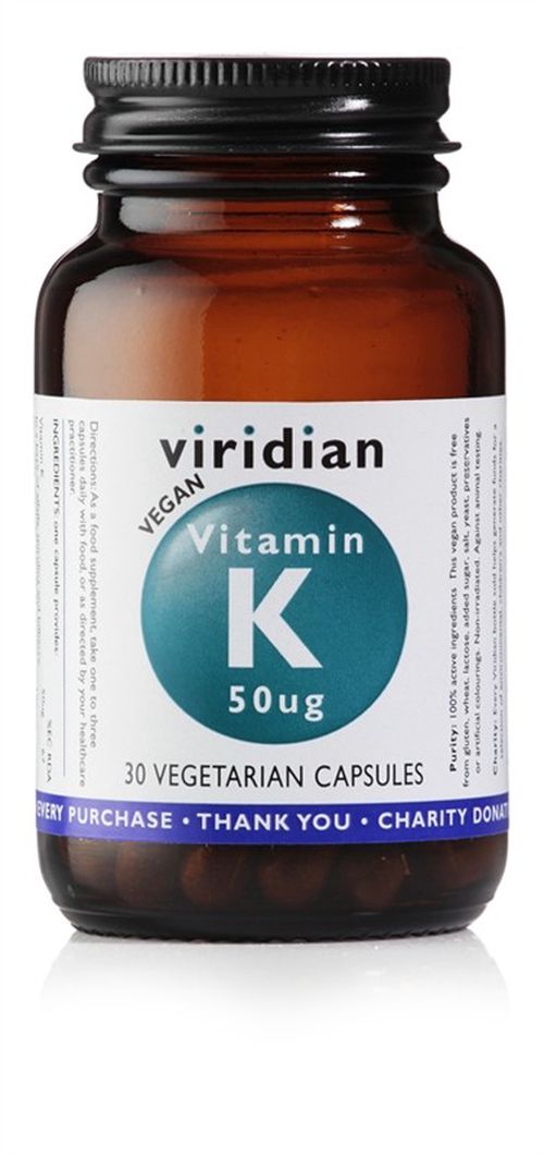 Viridian Vitamin K 50ug 30 kapslí