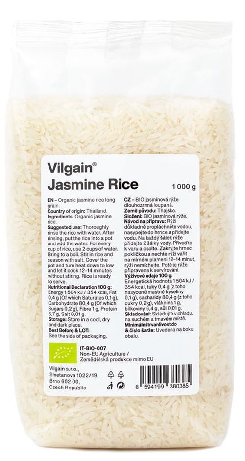 Vilgain Jazmínová ryža BIO 1000 g