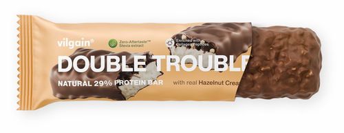 Vilgain Double Trouble Protein Bar Lieskovoorieškový krém s mliečnou čokoládou 55 g