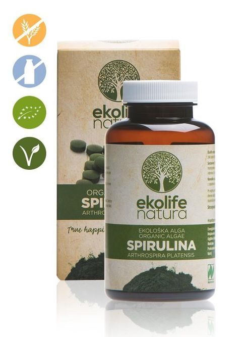 Ekolife Natura - Algae Spirulina Organic (bio riasa spirullina), 240 tabliet