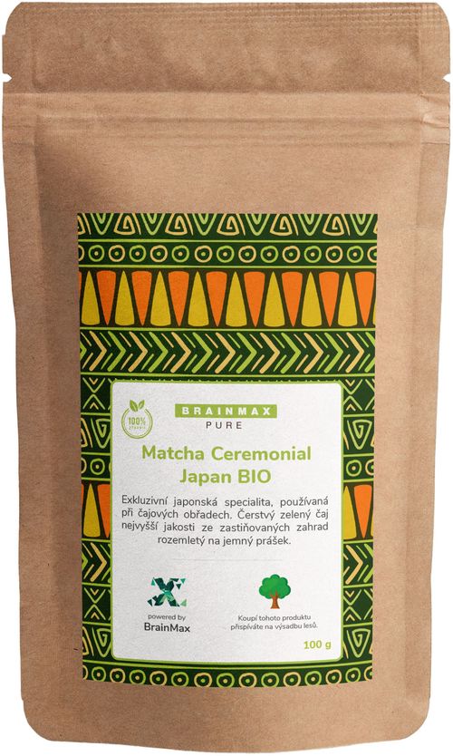 BrainMax Pure Matcha Ceremonial Japan BIO 100g * NL-BIO-01 certifikát