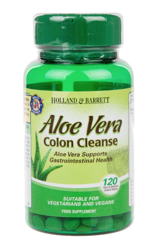 Holland & Barrett Holland&Barrett Aloe vera Colon Cleanse (zdraví střev), 330 mg, 120 tablet
