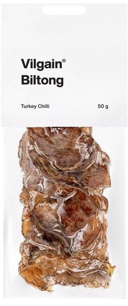 Vilgain Sušené morčacie mäso biltong chilli 50 g