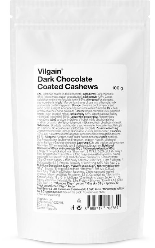 Vilgain Kešu v horkej čokoláde 100 g