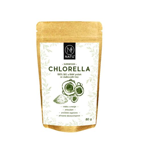 NATU - Chlorella BIO prášek, 80g