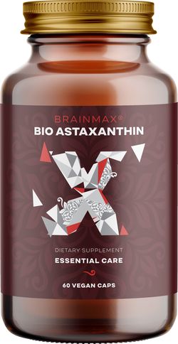 BrainMax Astaxanthin BIO, 8 mg, 60 rastlinných kapsúl *CZ-BIO-001 certifikát