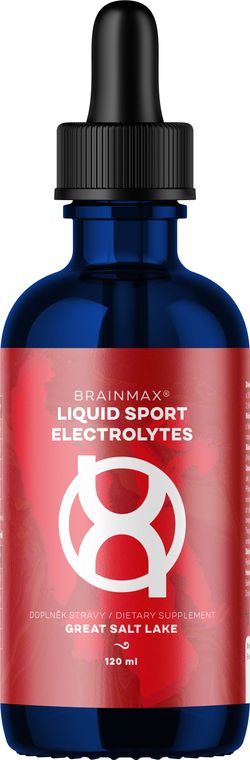 BrainMax Liquid Sport Electrolytes, elektrolyty pre športovcov, 120 ml Minerály v tekutej forme