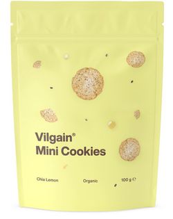 Vilgain Mini Cookies BIO chia semienka s citrónom