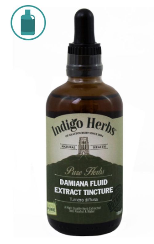 Indigo Herbs Damiana Extrakt (1:1), damiána extrakt, 1:1 - silná tinktúra, 100 ml