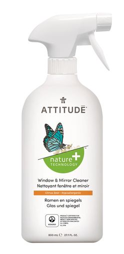Attitude - čistič na sklo a zrkadlá s vôňou citrónovej kôry, 800 ml