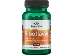 Swanson Riboflavin Vitamin B-2, 100 mg, 100 kapslí