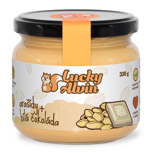 LuckyAlvin - Arašídy + Bílá čokoláda 330g
