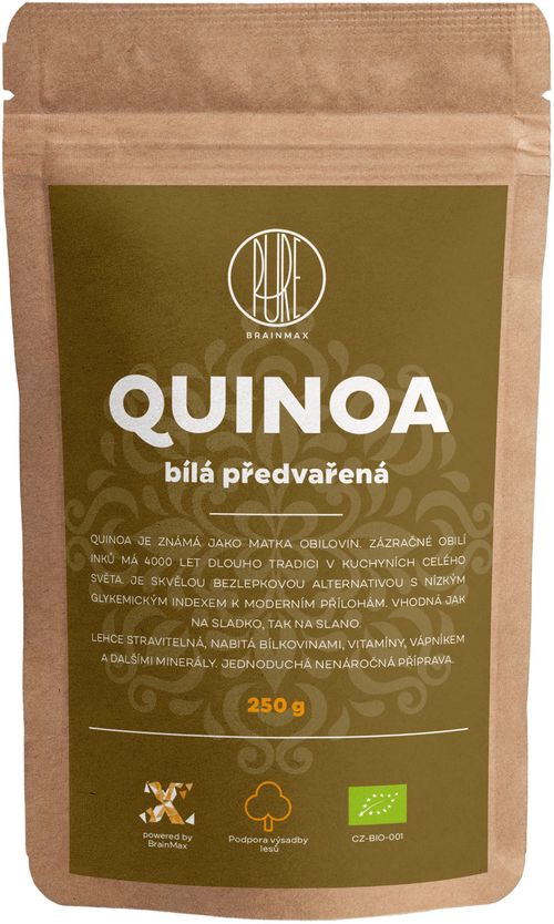 BrainMax Pure Quinoa BIO - bílá předvařená, 250 g *CZ-BIO-001 certifikát