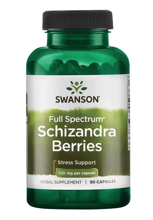 Swanson Schizandra Berries (Klanopraška čínská), 525 mg, 90 kapslí