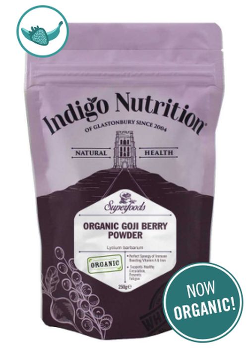 Indigo Herbs Organic Goji Powder, kustovnica čínska prášok, 250 g