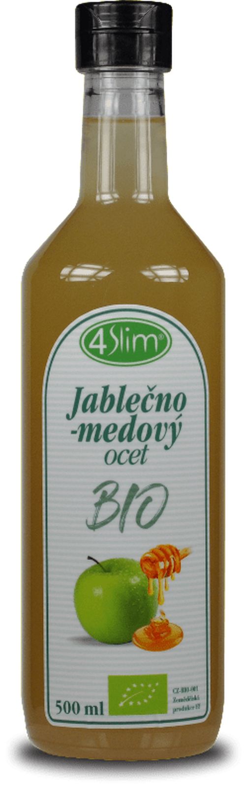 4Slim - Jablkovo-medový ocot BIO, 500 ml *CZ-BIO-001