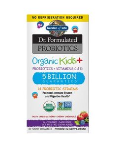 Garden of life Dr. Formulated organická probiotika pro děti, lesní ovoce, 30 tablet