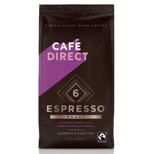 Cafédirect - Arabika Espresso mletá káva s tónmi horkej čokolády, 227 g