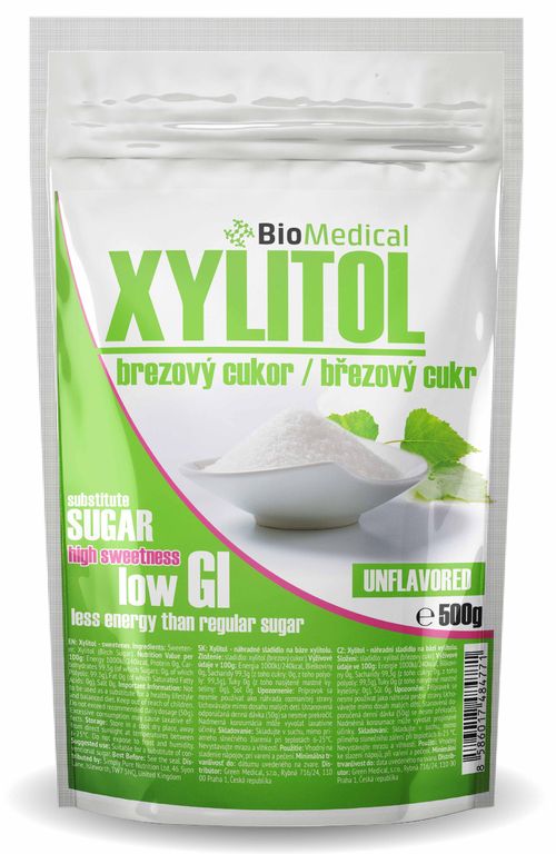 Xylitol - brezový cukor Natural 500g