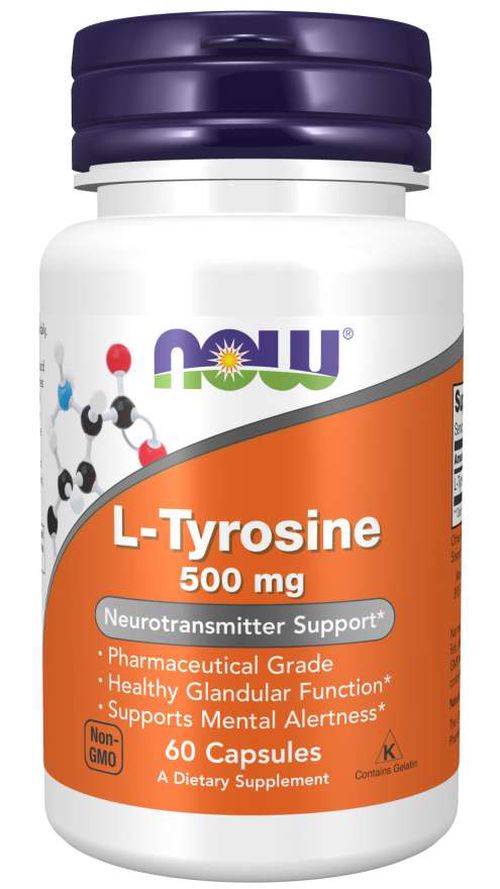NOW® Foods NOW L-Tyrosine, 500 mg, 60 kapslí
