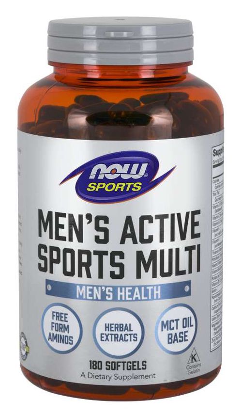 NOW® Foods Now Men's Active Sports Multi (multivitamín pro aktivní muže), 180 softgelových kapslí
