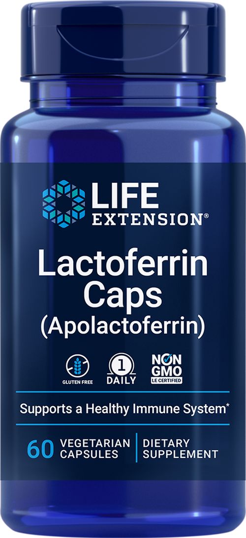 Life Extension Lactoferrin Caps, laktoferin, 60 kapslí