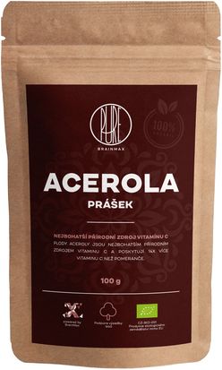 BrainMax Pure Acerola BIO prášok, 100 g *CZ-BIO-001 certifikát