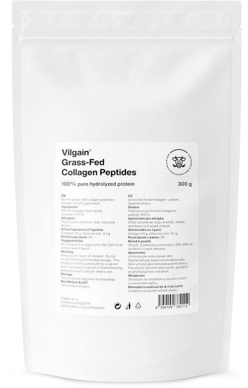 Vilgain Grass-Fed Kolagénne peptídy 300 g