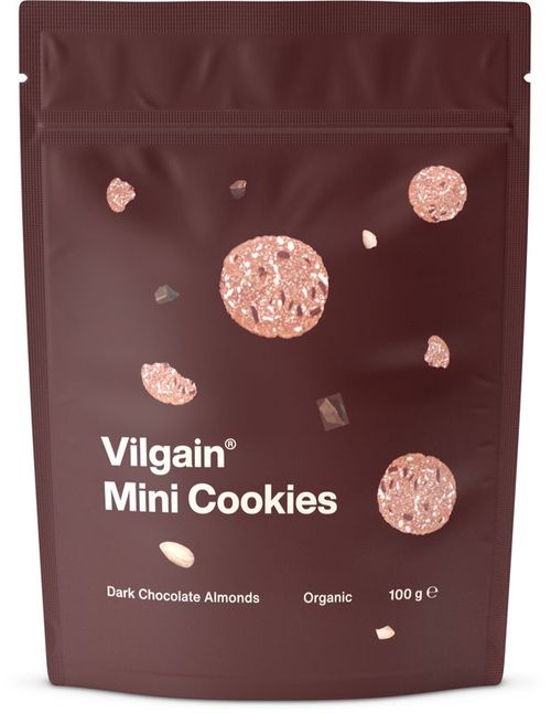 Vilgain Mini Cookies BIO mandle s horkou čokoládou