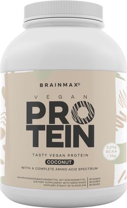BrainMax Pure Veganský proteín, kokos, BIO, 1000 g