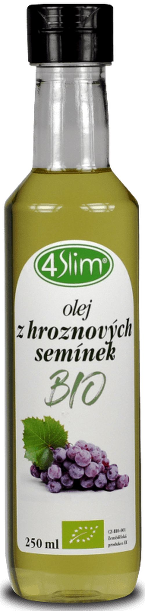 4Slim - Olej z hroznových semienok BIO, 250 ml *CZ-BIO-001
