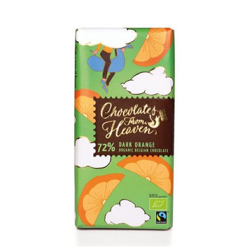 Chocolates from Heaven - BIO horká čokoláda s pomarančom 72 %, 100 g