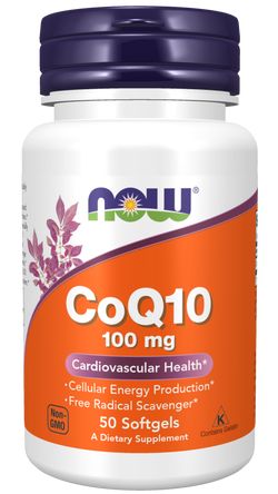 NOW® Foods NOW CoQ10 (koenzym Q10) 100 mg, 50 softgelových kapslí