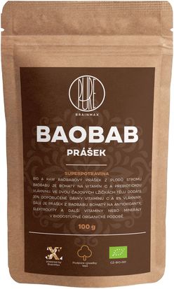 BrainMax Pure Baobab BIO prášok, 100 g - *CZ-BIO-001 certifikát