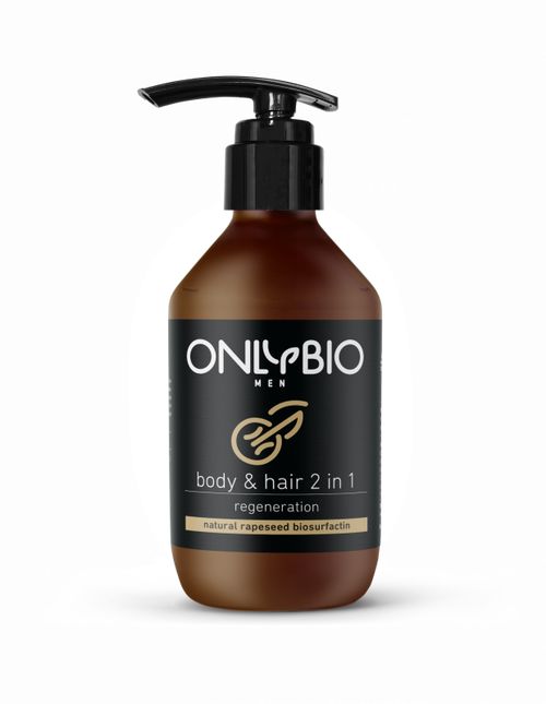 OnlyBio - Regenerační sprchový gel a šampon pro muže, 250ml