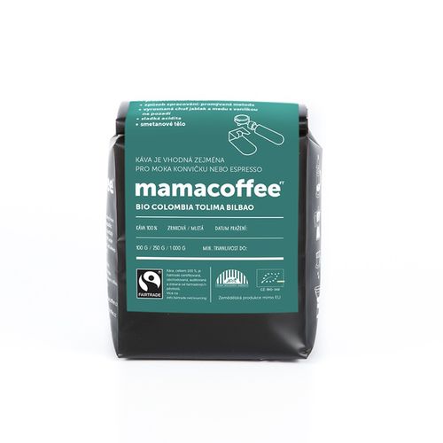 Mamacoffee - Bio Colombia Tolima Bilbao ASPRASAR, 250g Druh mletie: Mletá