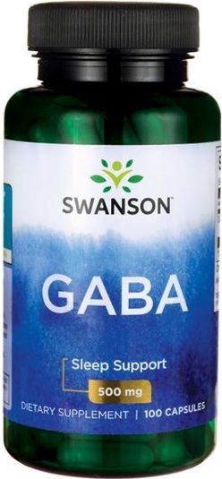 Swanson GABA 500 mg, 100 kapslí