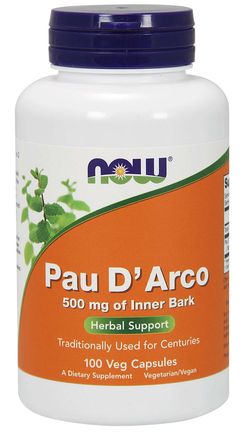 NOW® Foods NOW Pau D’Arco (Lapacho), 500 mg, 100 rostlinných kapslí