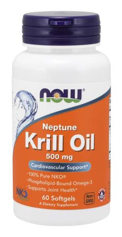 NOW® Foods NOW Krill Oil Neptune (olej z krilu), 500 mg, 60 softgel kapslí