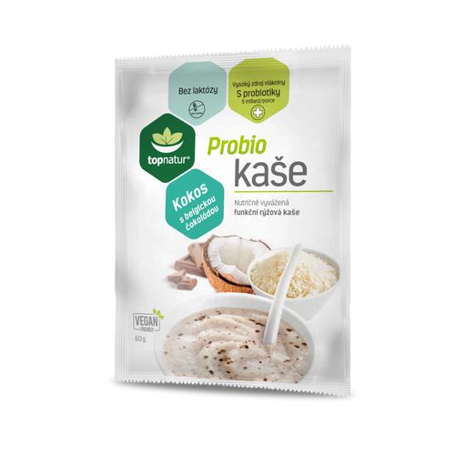 Topnatur - Probio kaše, kokos s belgickou čokoládou, 60 g