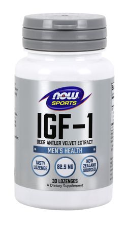 NOW® Foods NOW IGF-1 Deer Antler Velvet Extract, 30 žvýkacích pastilek