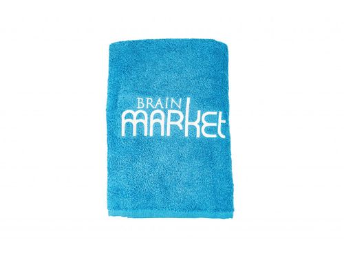 BrainMax BrainMarket osuška z organickej bavlny - modrá