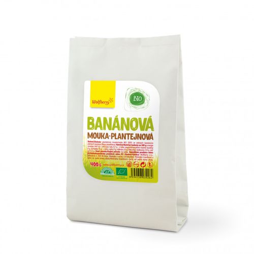 Wolfberry Banánová plantejnová mouka BIO, 400 g *CZ-BIO-002 Certifikát