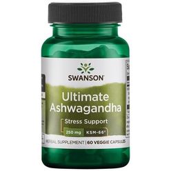 Swanson Ashwagandha Ultimate KSM-66, 250 mg, 60 rostlinných kapslí