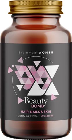 BrainMax Women Beauty Bomb, vlasy, nechty, pleť,  90 rastlinných kapsúl