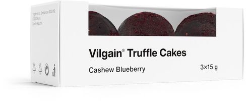 Vilgain Truffle Cakes BIO kešu a čučoriedky 45 g (3 x 15 g)