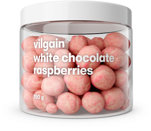 Vilgain Maliny v čokoláde – biela čokoláda 150 g