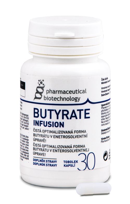 Pharmaceutical Biotechnology Butyrate Infusion 30 kapsúl (čistá forma butyrátu)