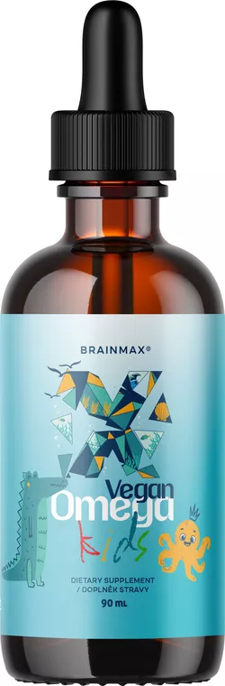 BrainMax Vegan Omega Kids, omega-3 pre deti, 90 ml