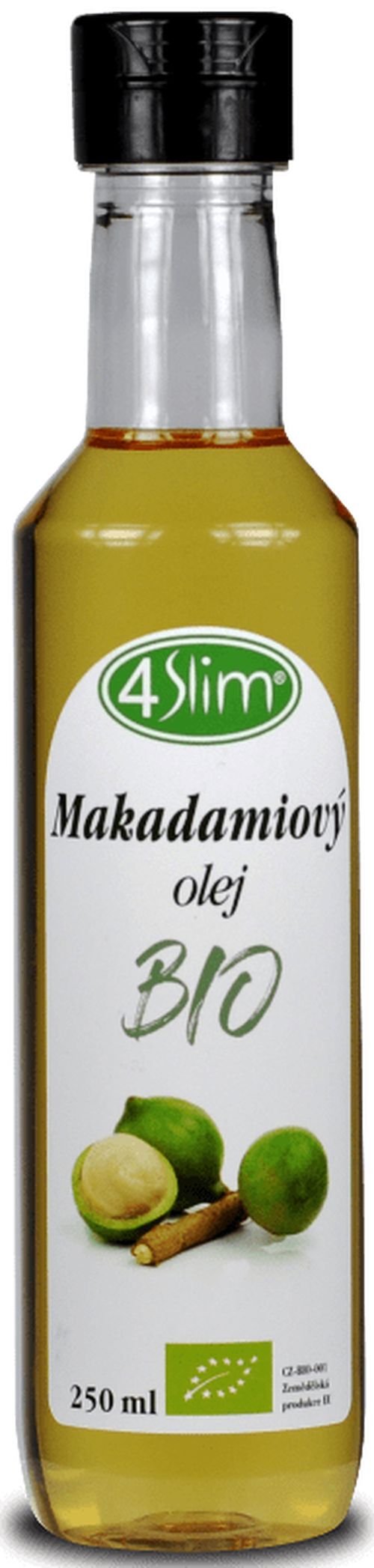 4Slim - Makadámiový olej BIO, 250 ml * CZ-BIO-001
